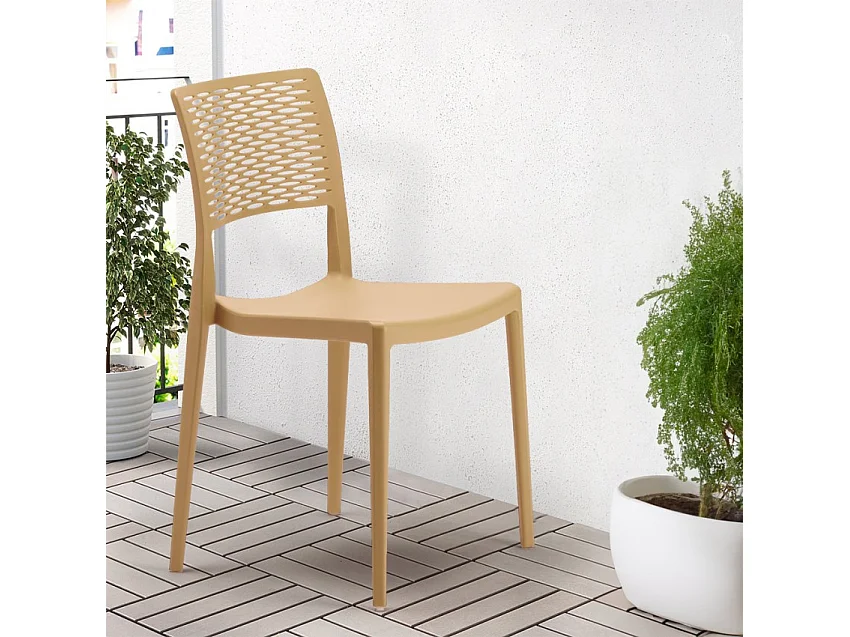 Chaise pour cuisine salle à manger jardin empilable légère Ranuncolo