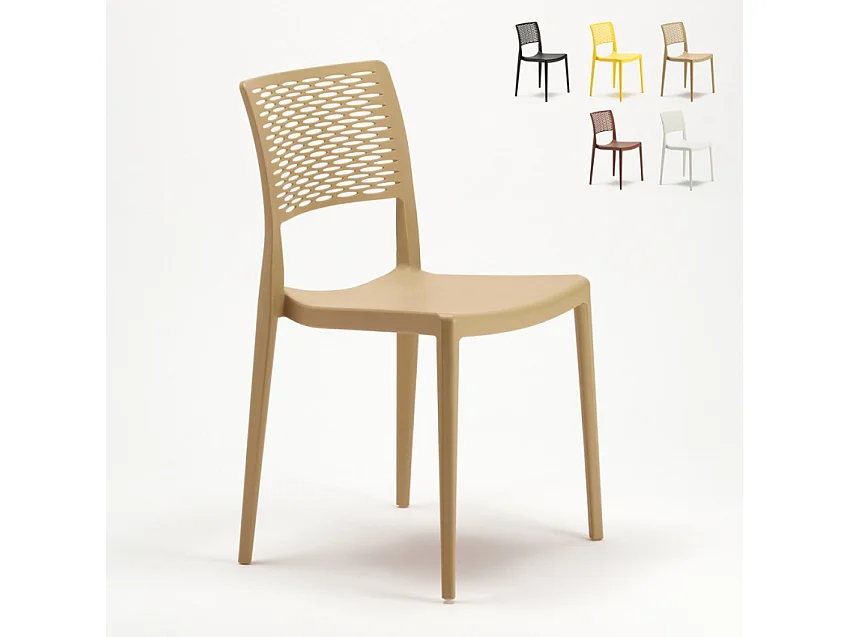 Chaise pour cuisine salle à manger jardin empilable légère Ranuncolo