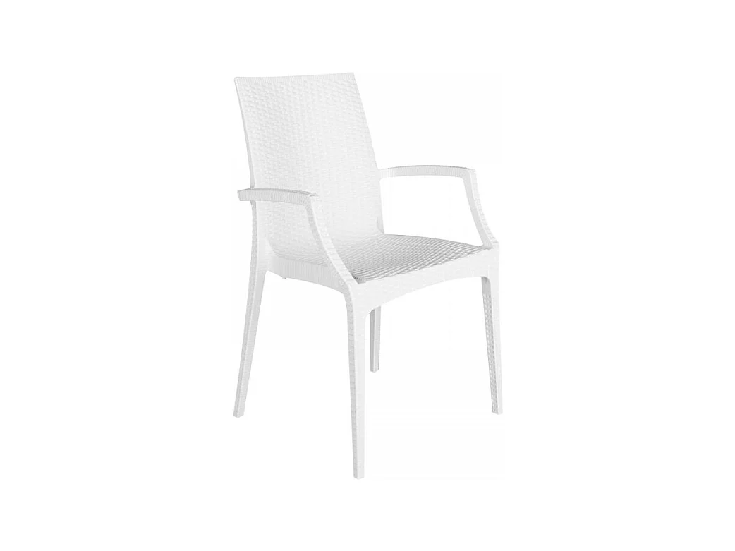 SET 2 POLTRONE da giardino impilabile effetto rattan
