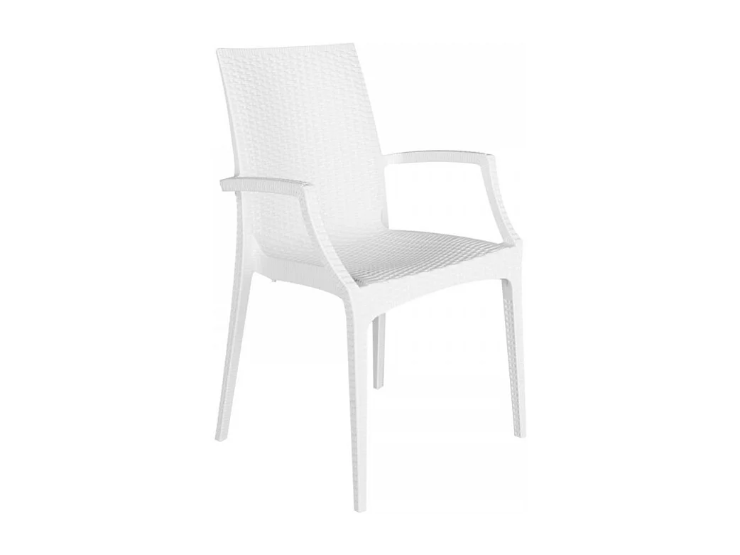 SET 2 POLTRONE da giardino impilabile effetto rattan