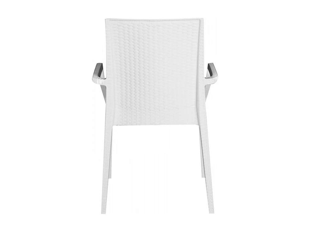 SET 2 POLTRONE da giardino impilabile effetto rattan