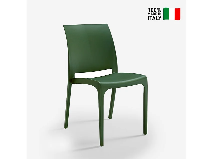 Chaise empilable bar restaurant jardin extérieur et intérieur Papavero