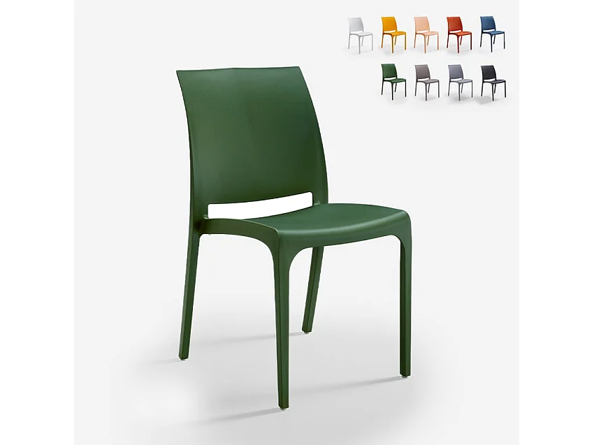 Chaise empilable bar restaurant jardin extérieur et intérieur Papavero