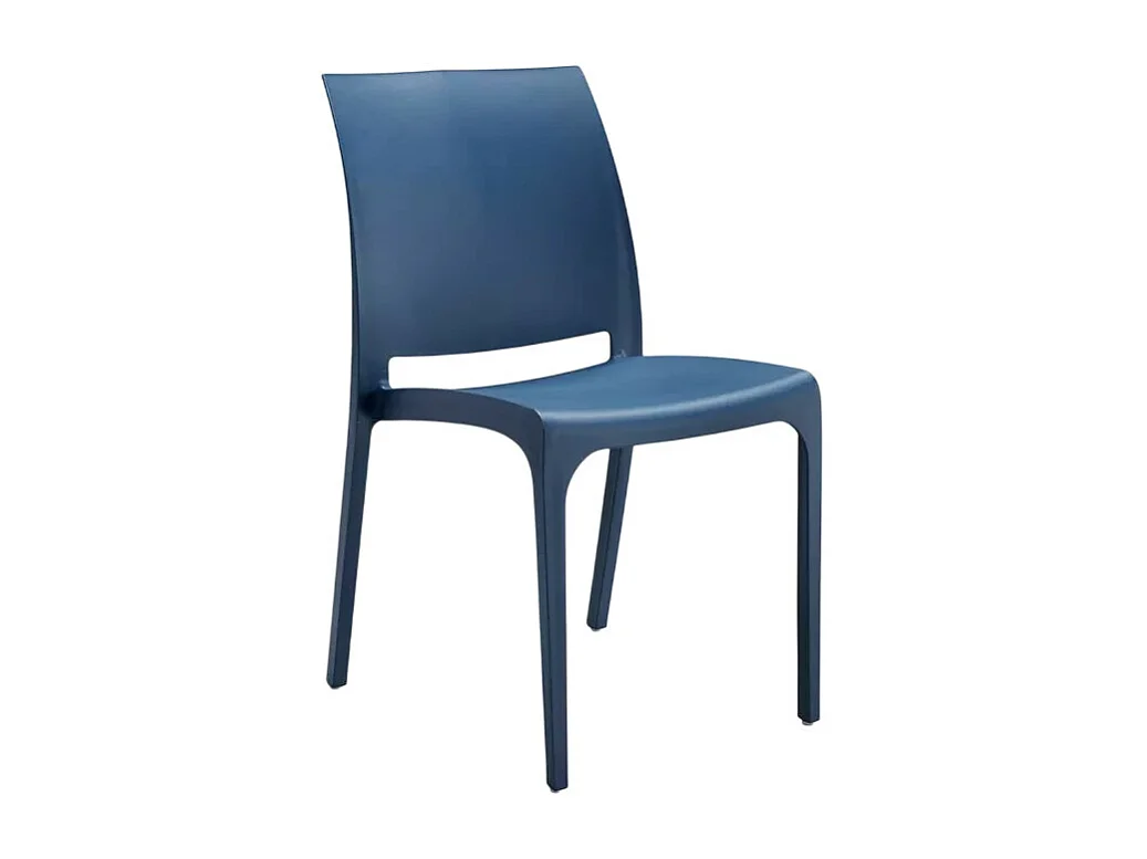 Silla apilable para jardín al aire libre bar restaurante Volga BICA - Azul Marino