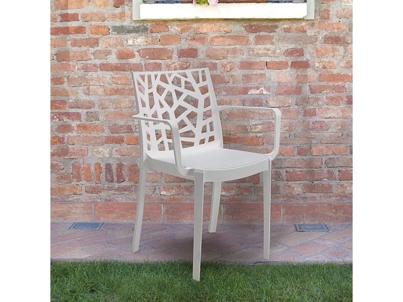 Silla de jardín exterior moderna con reposabrazos Matrix Armchair BICA