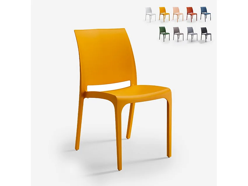 Chaise empilable bar restaurant jardin extérieur et intérieur Papavero