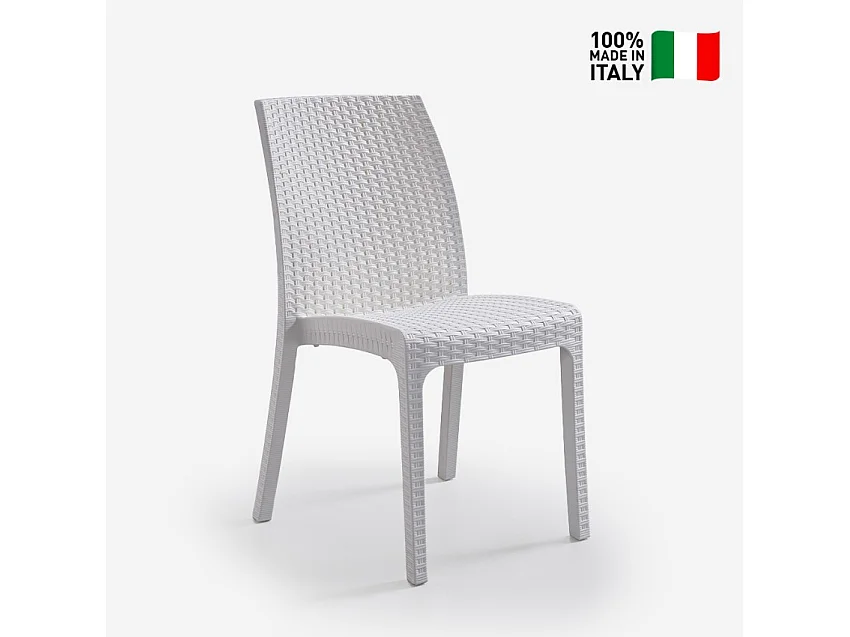 Silla apilable de mimbre para bar de jardín al aire libre Virginia BICA