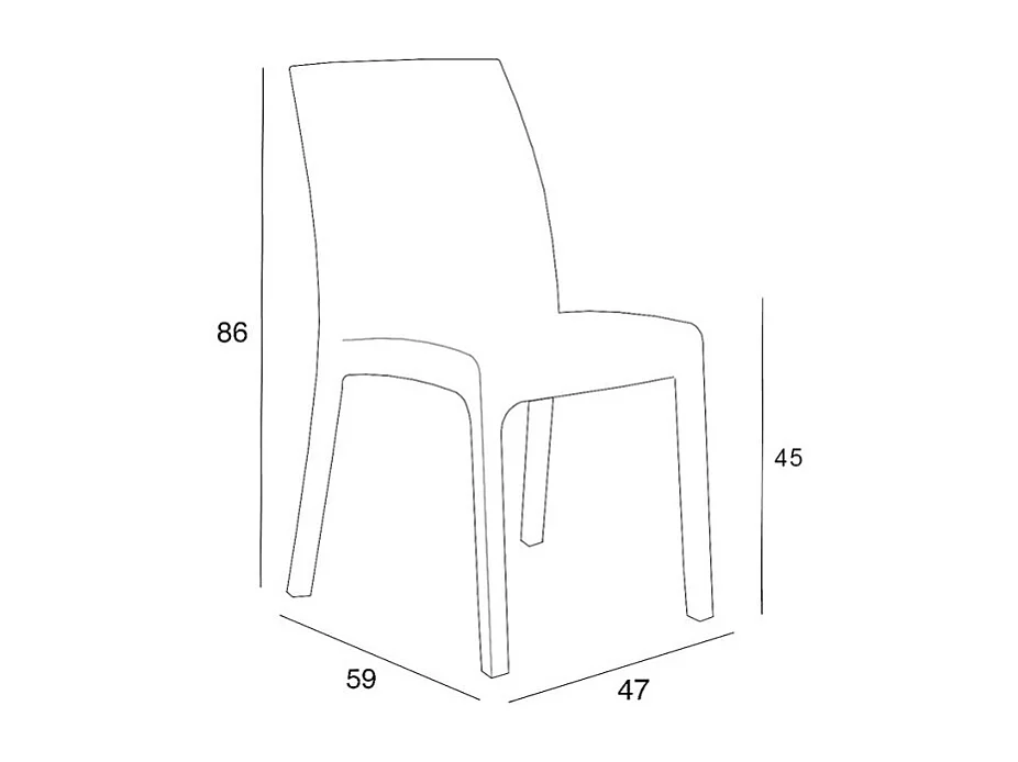 Silla apilable de mimbre para bar de jardín al aire libre Virginia BICA