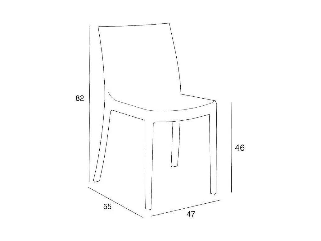 Sedia impilabile ristorante bar e giardino interni ed esterni Zinnia