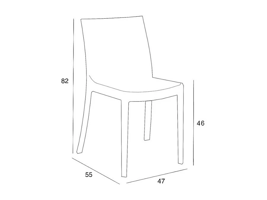 Silla apilable moderna para restaurante o bar al aire libre Matrix BICA