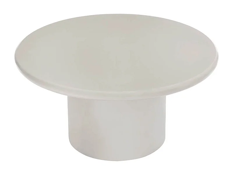 NAVALIA - Table basse ronde pied central en MDF laqué sable