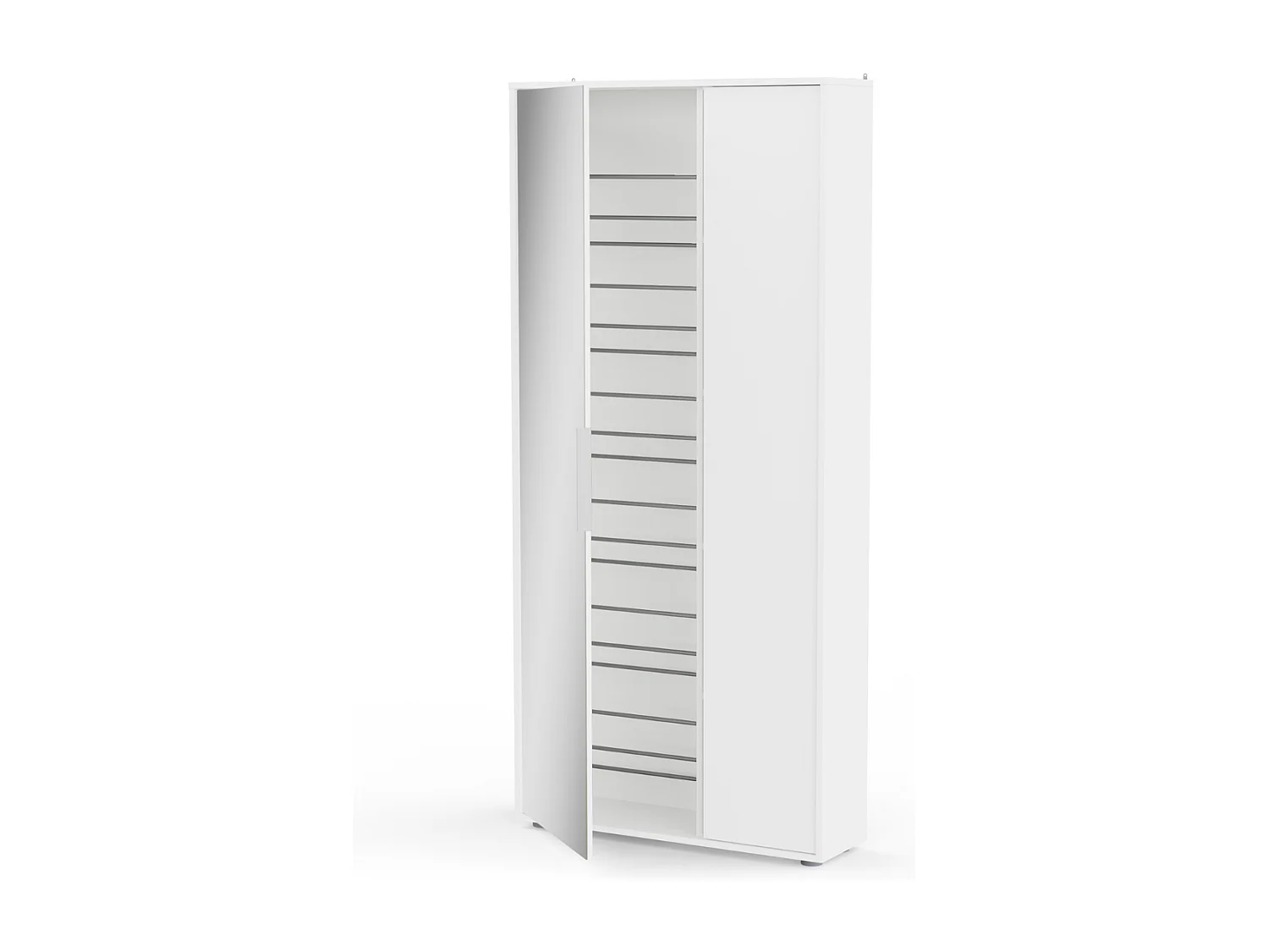 Armoire à chaussures 2 portes et 1 miroir L82,8 cm - EBONY