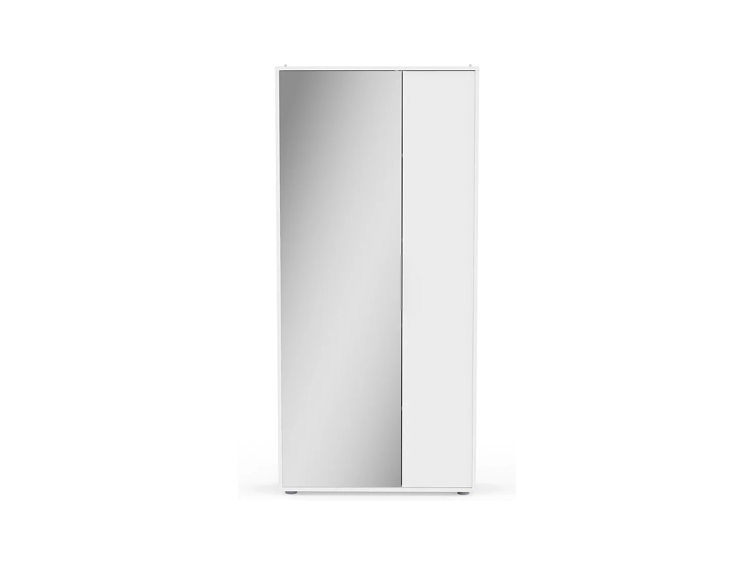 Armoire à chaussures 2 portes et 1 miroir L82,8 cm - EBONY