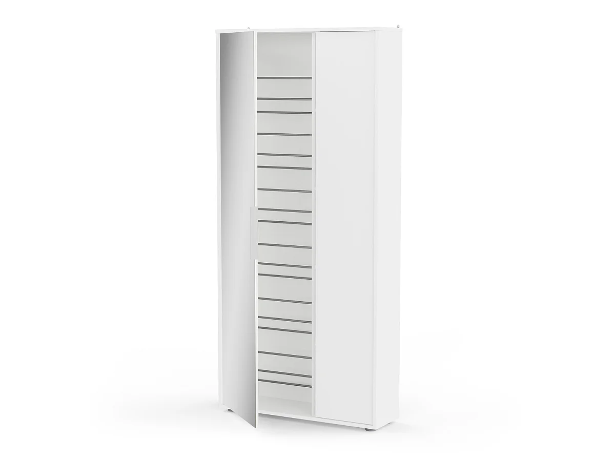 Armoire à chaussures 2 portes et 1 miroir L82,8 cm - EBONY