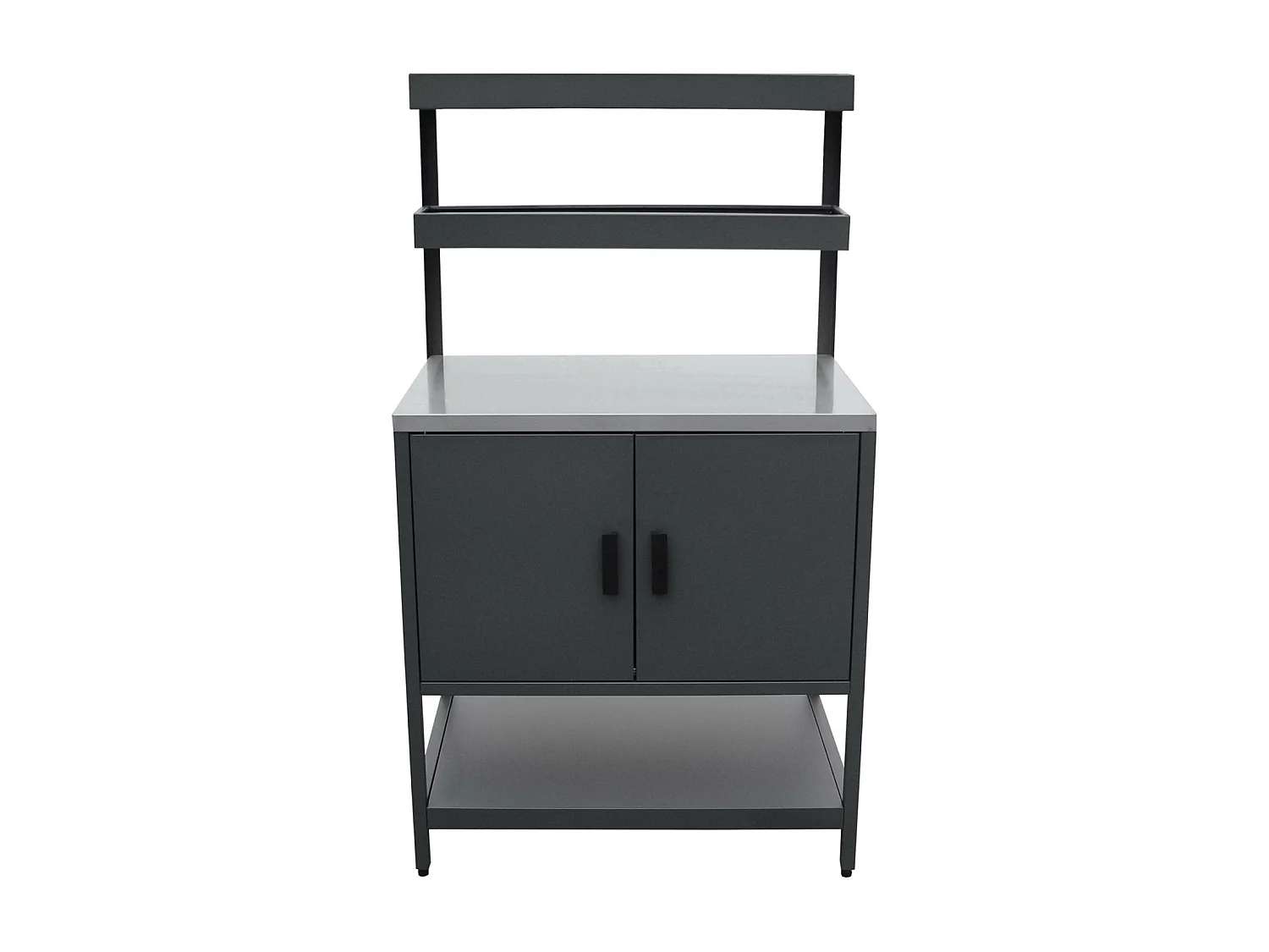 Cucina esterna acciaio inossidabile con barbecue a carbone, 6 moduli,