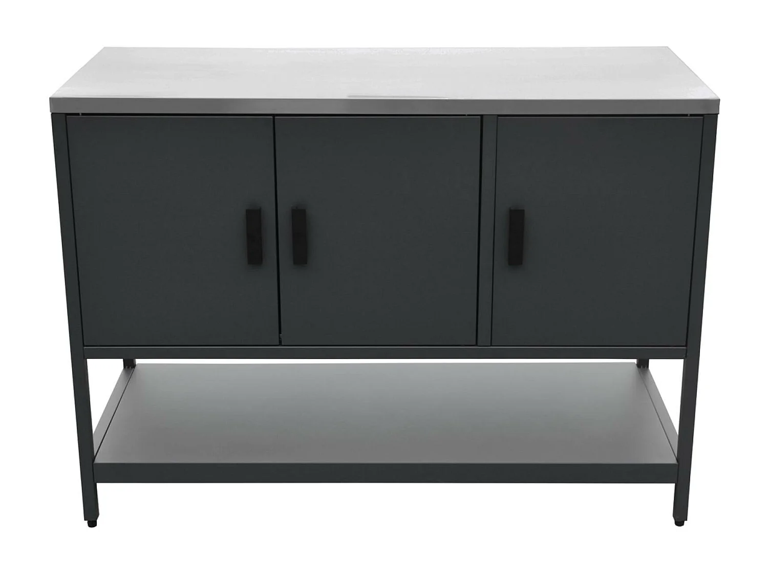 Cucina esterna acciaio inossidabile con barbecue a carbone, 6 moduli,