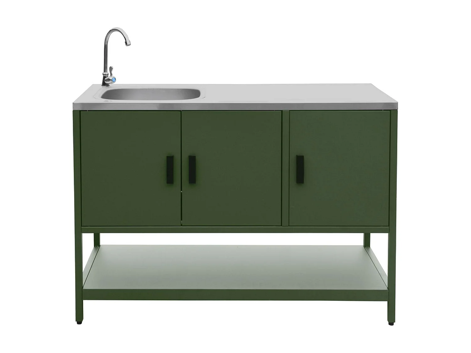 Cucina esterna acciaio inossidabile con barbecue a carbone, 6 moduli,