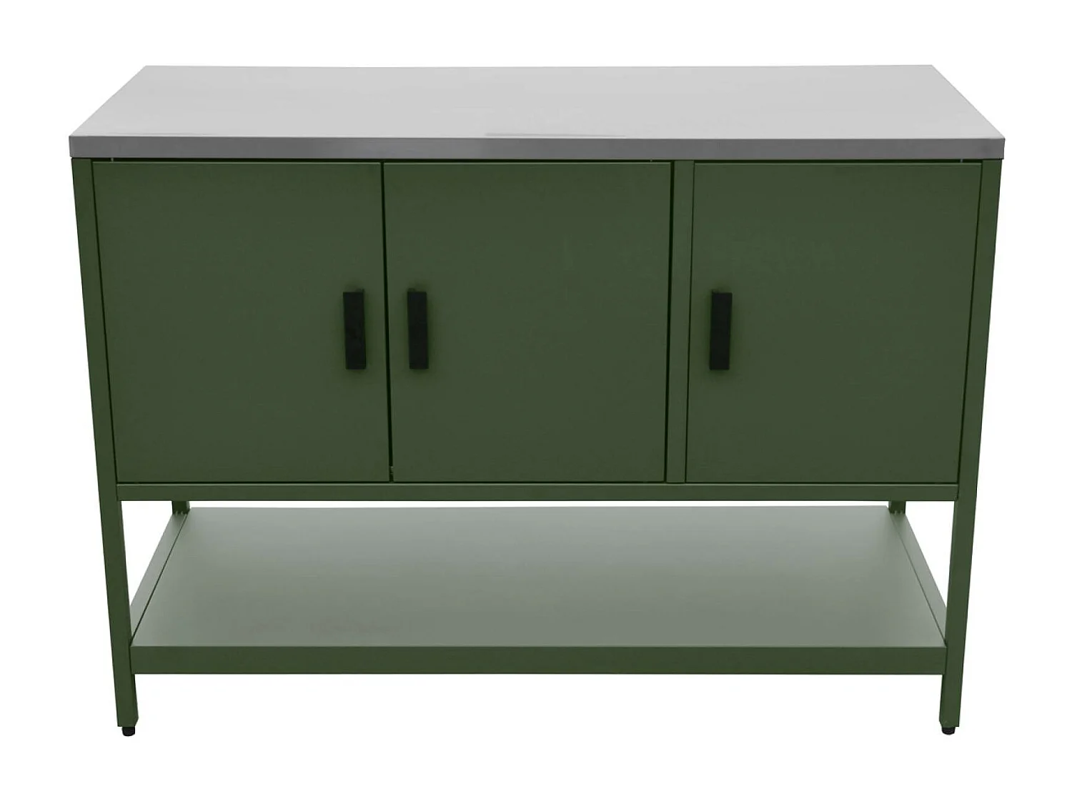 Cucina esterna acciaio inossidabile con barbecue a carbone, 6 moduli,