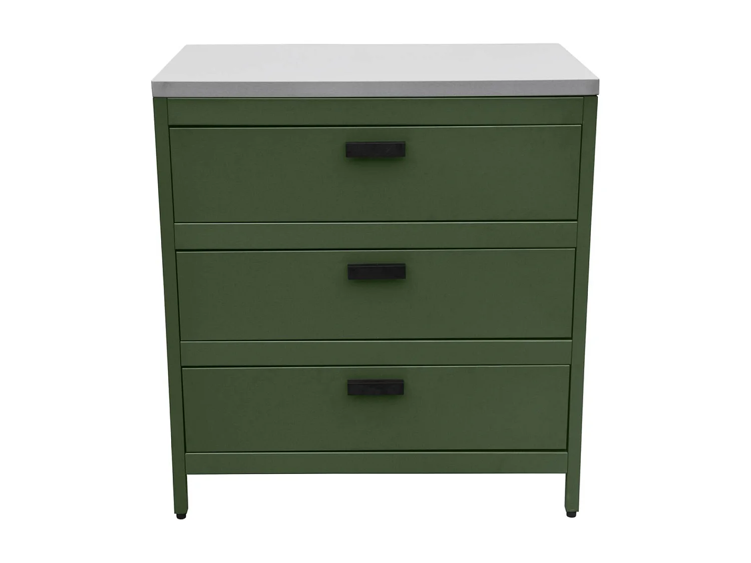 Cuisine extérieure Naxos 5 modules avec barbecue au charbon acier inoxydable vert