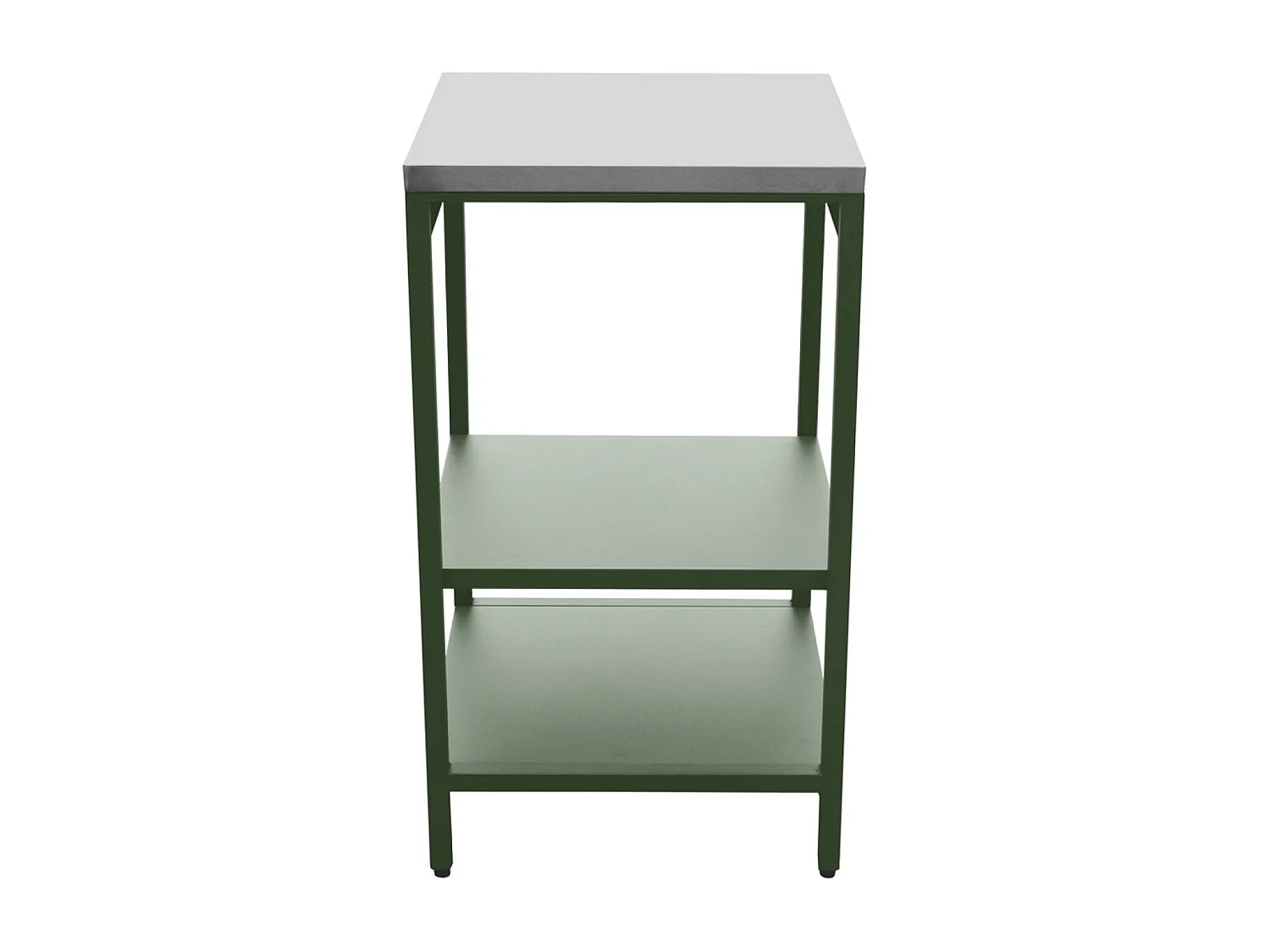 Cuisine extérieure Naxos 5 modules avec barbecue au charbon acier inoxydable vert