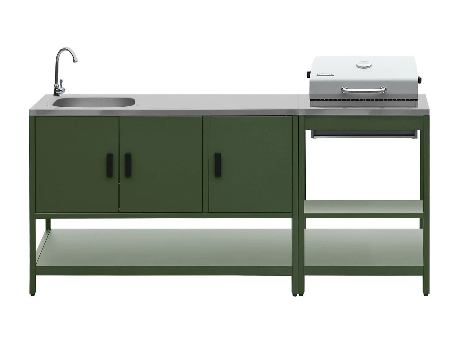 Cucina esterna 2 moduli acciaio inossidabile barbecue a carbone con