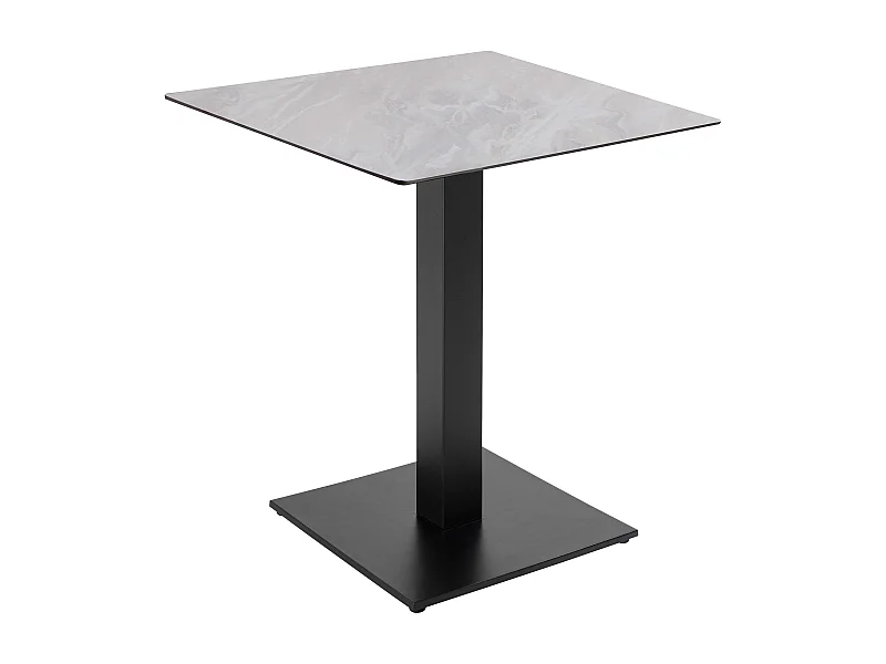 Eettafel 70 x 70 cm beige marmeren bekleding