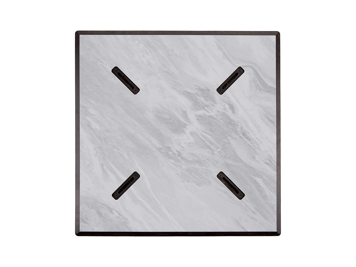 Table à manger 70 x 70 cm revêtement marbre beige