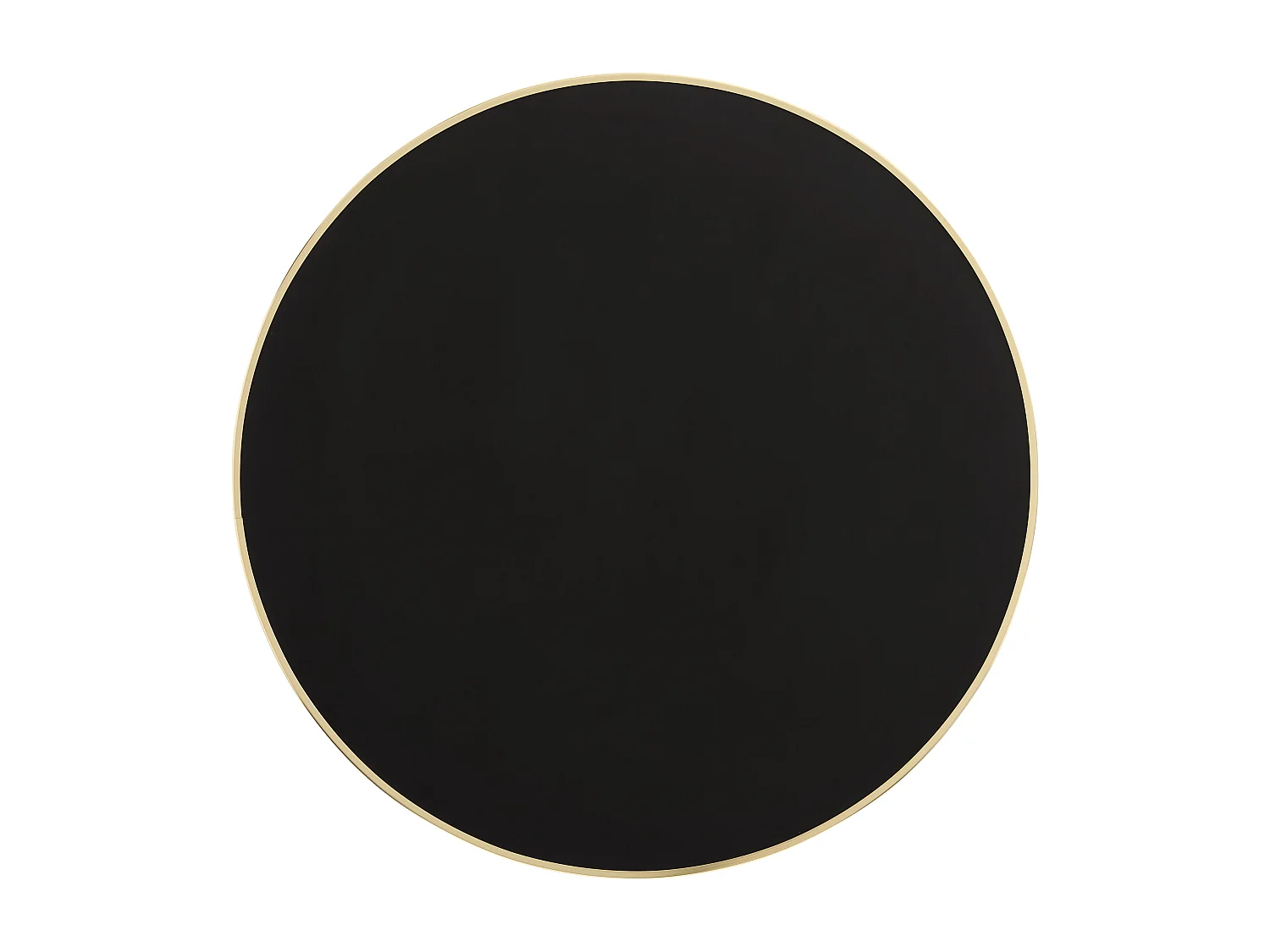 Ronde eettafel 60 cm zwart/goud blad en zilveren poot