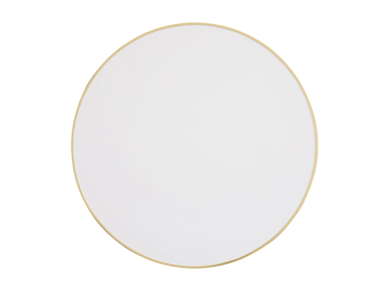 Table à manger ronde 60 cm plateau marbre blanc/doré et pied argenté
