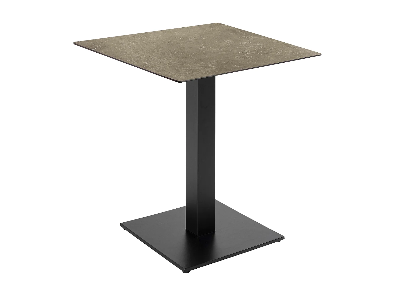 Table à manger 70 x 70 cm revêtement marbre blanc