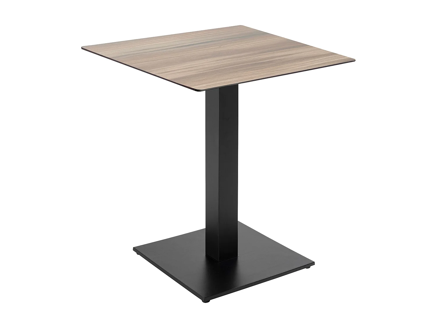 Table à manger 70 x 70 cm revêtement chêne foncé