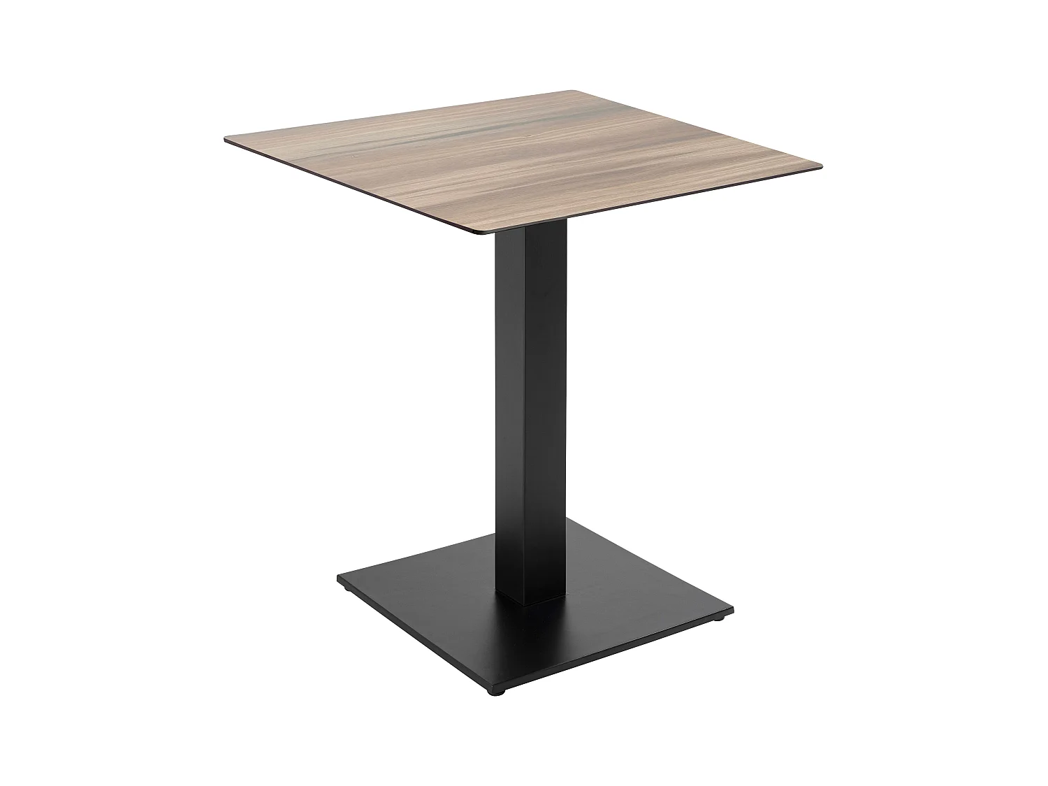 Table à manger 70 x 70 cm revêtement chêne foncé