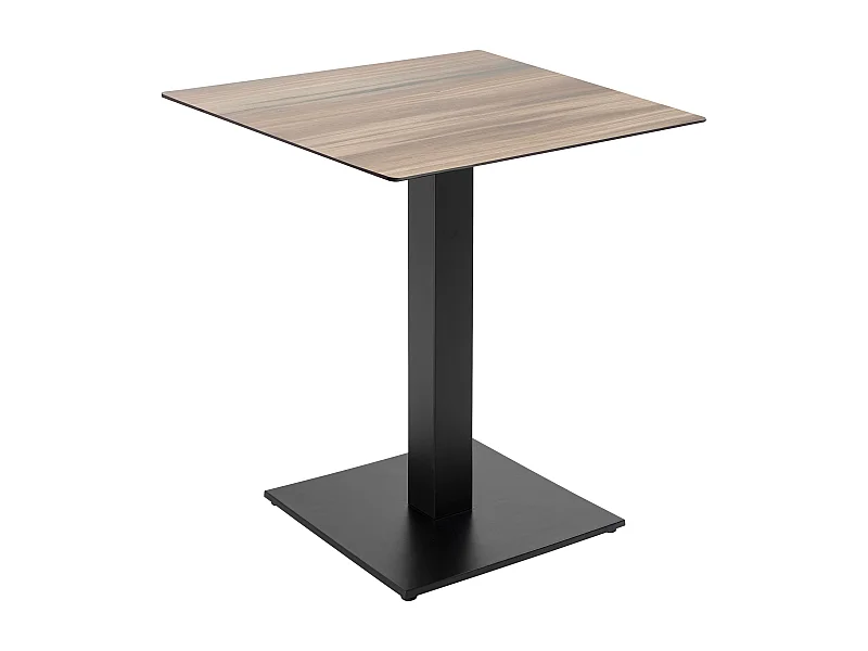 Table à manger 70 x 70 cm revêtement chêne foncé