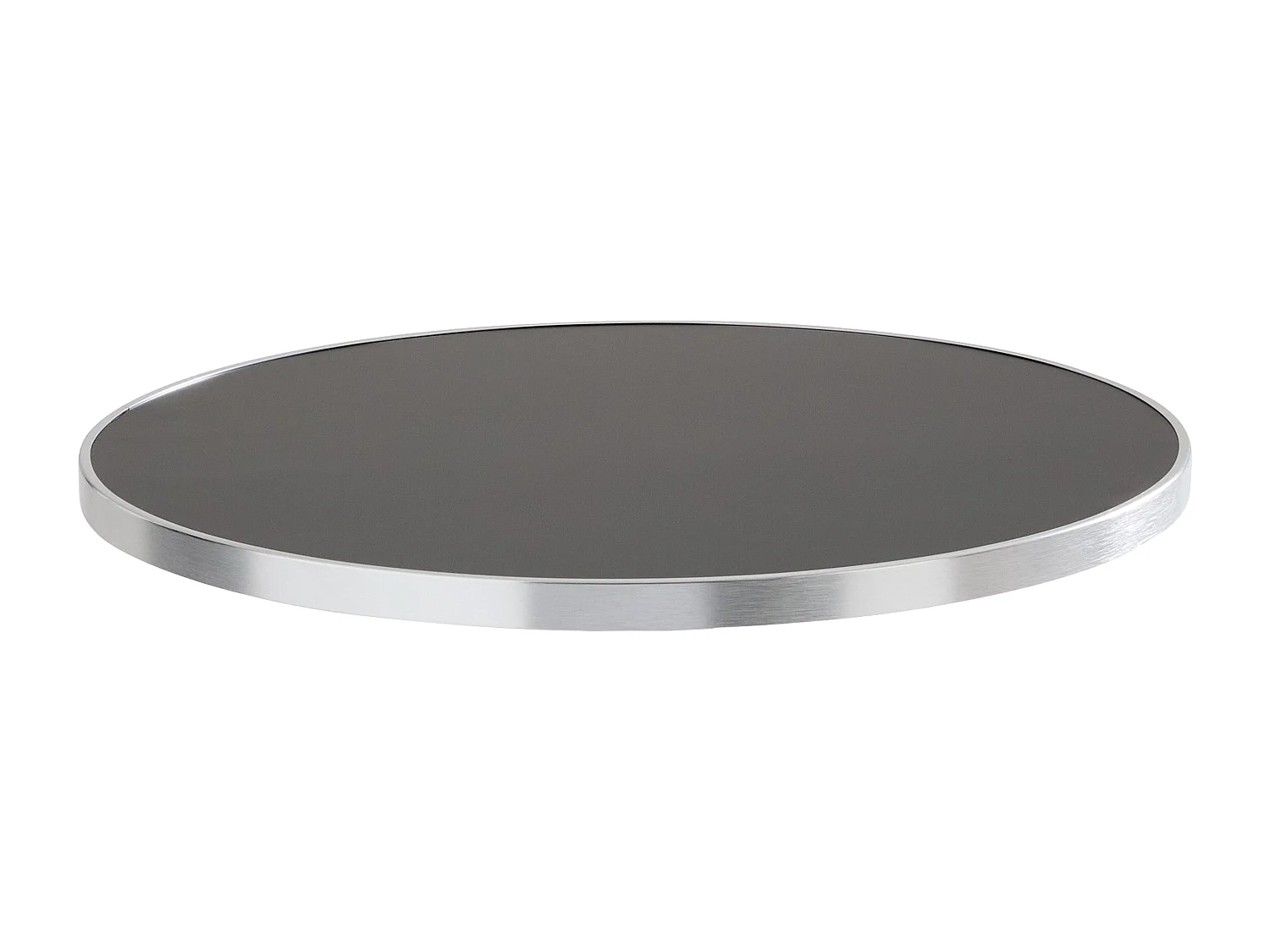 Table à manger ronde 60 cm plateau noir/argent et pied doré