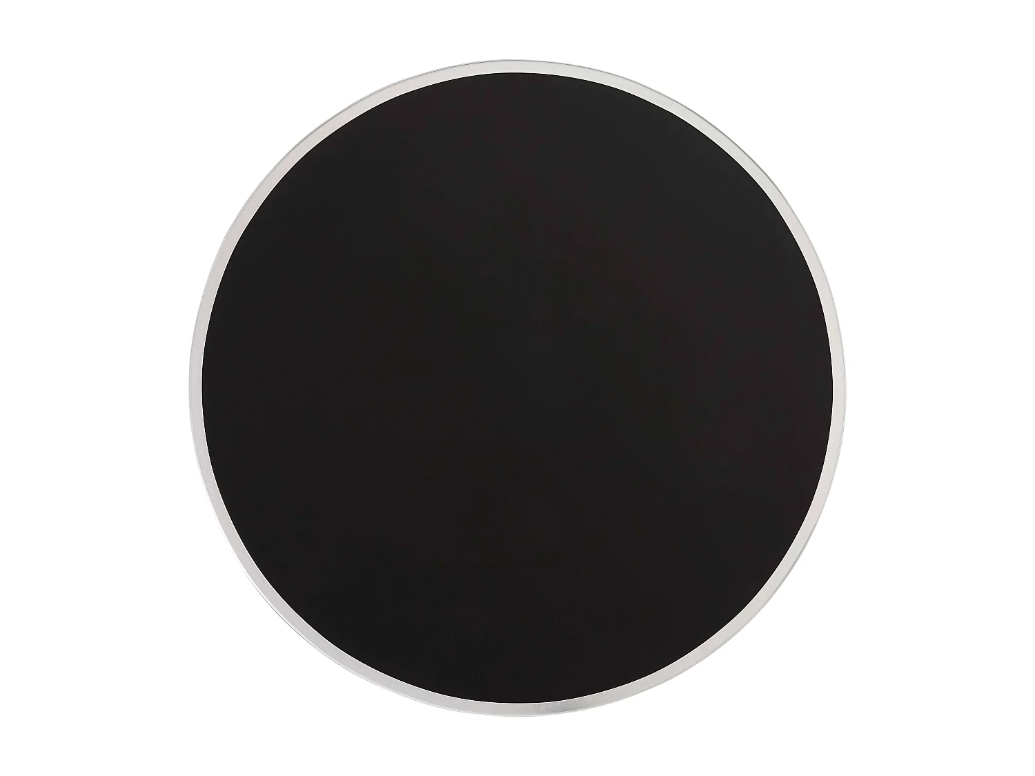 Ronde eettafel 60 cm wit/zilver marmeren blad en zilveren poten