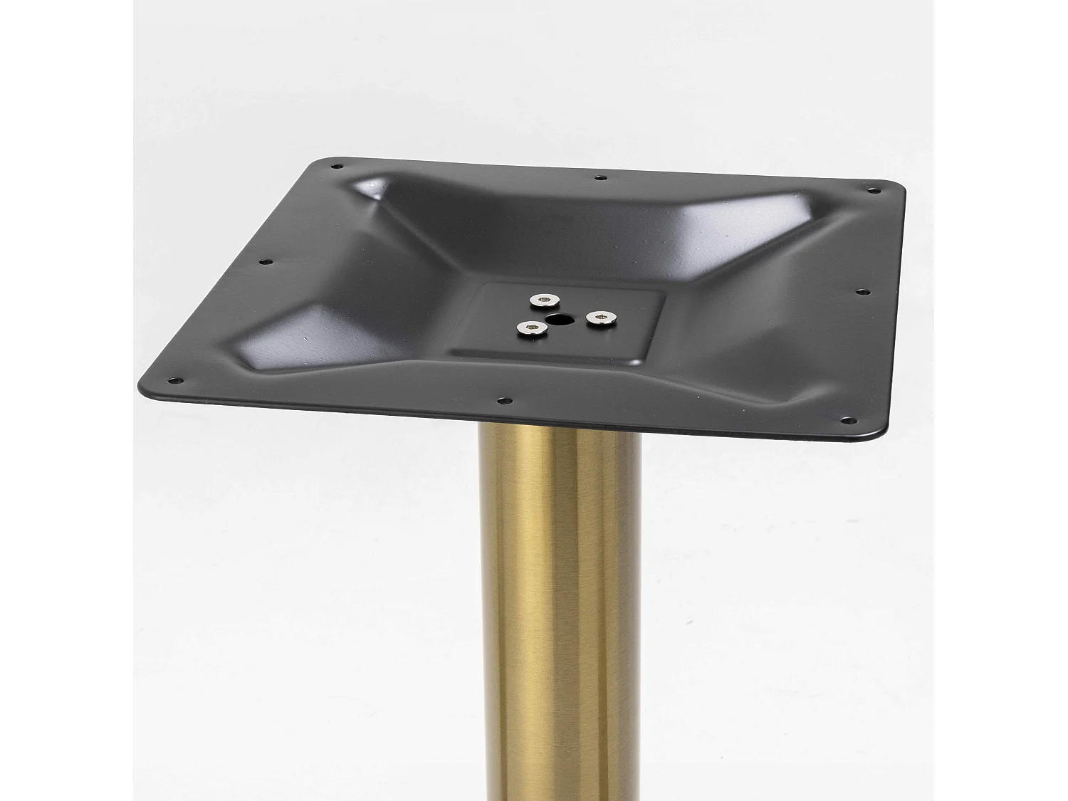 Ronde eettafel 60 cm wit/goud blad en gouden poten