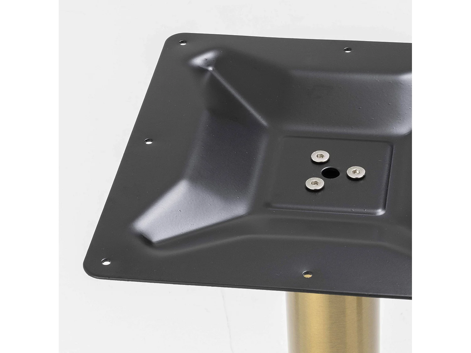 Ronde eettafel 60 cm wit/zilver blad en gouden poten