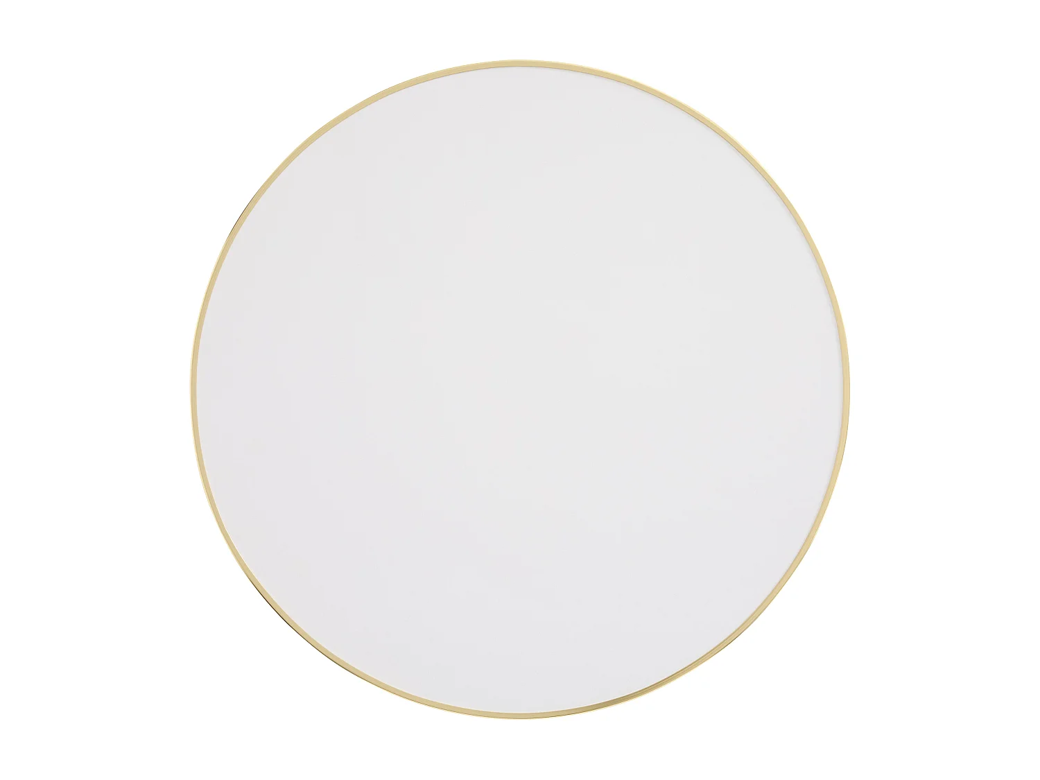 Table à manger ronde 60 cm plateau blanc/argent et pied doré