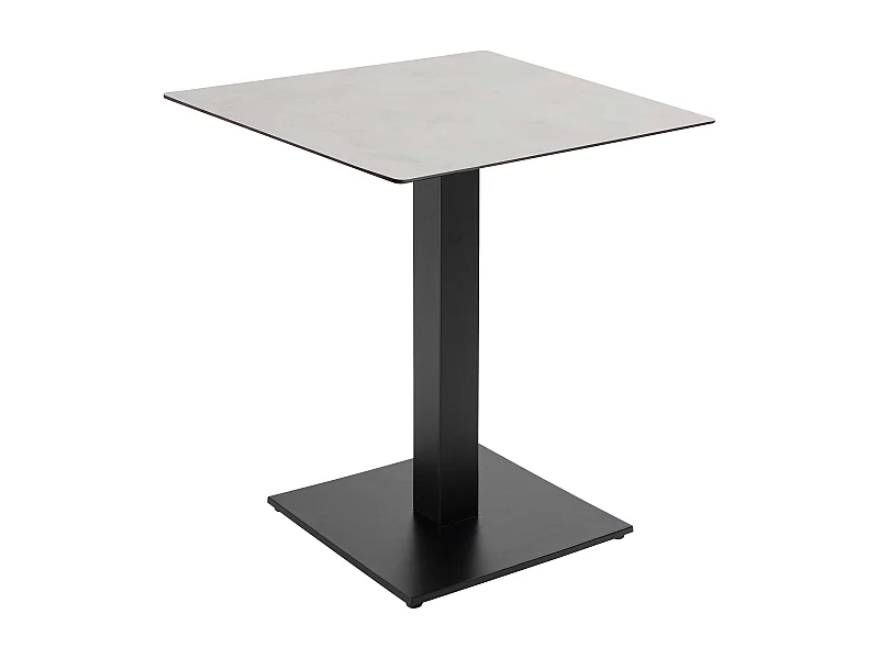 Eettafel 70 x 70 cm lichtgrijze betoncoating