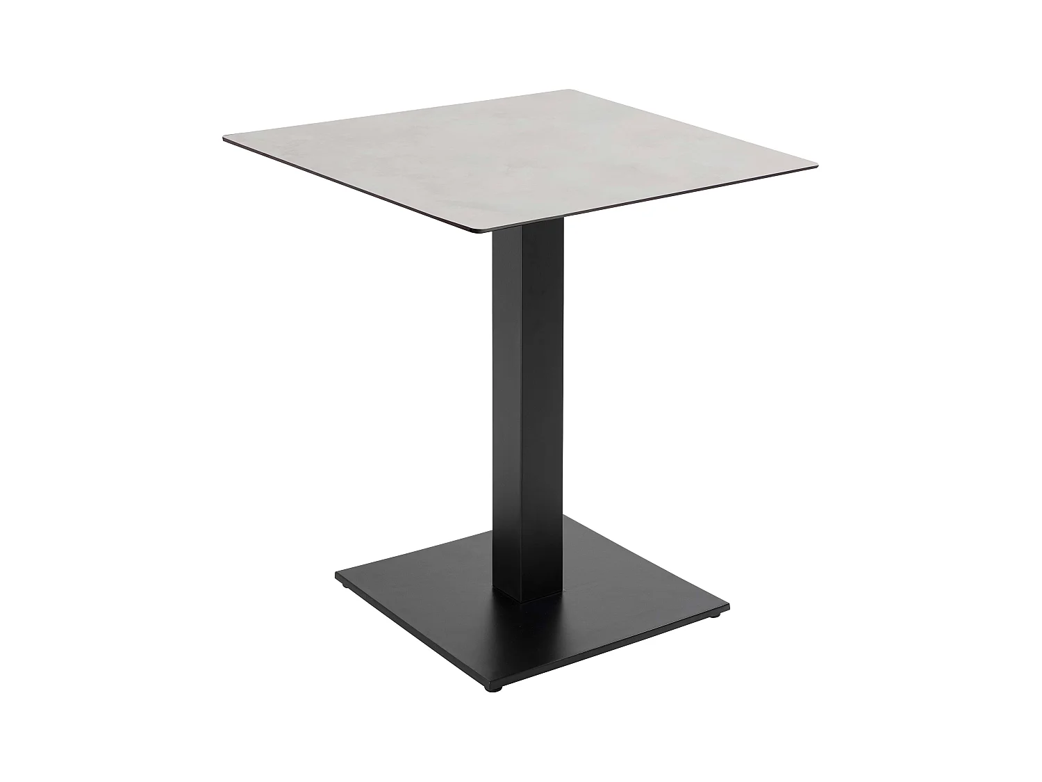 Table à manger 70 x 70 cm revêtement béton gris clair