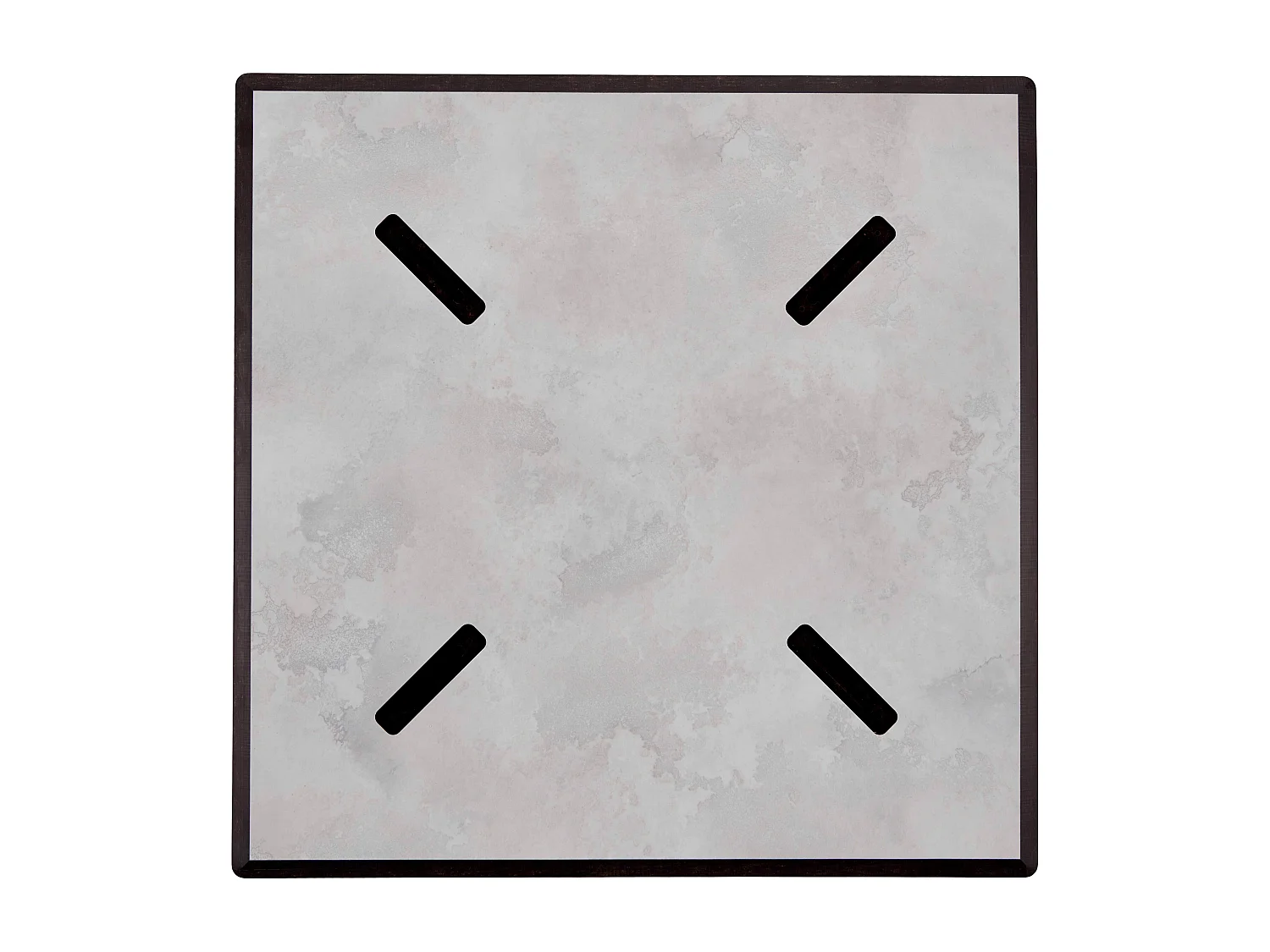 Table à manger 70 x 70 cm revêtement béton gris clair