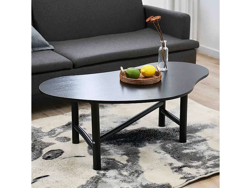 Table basse décor mélaminé noir