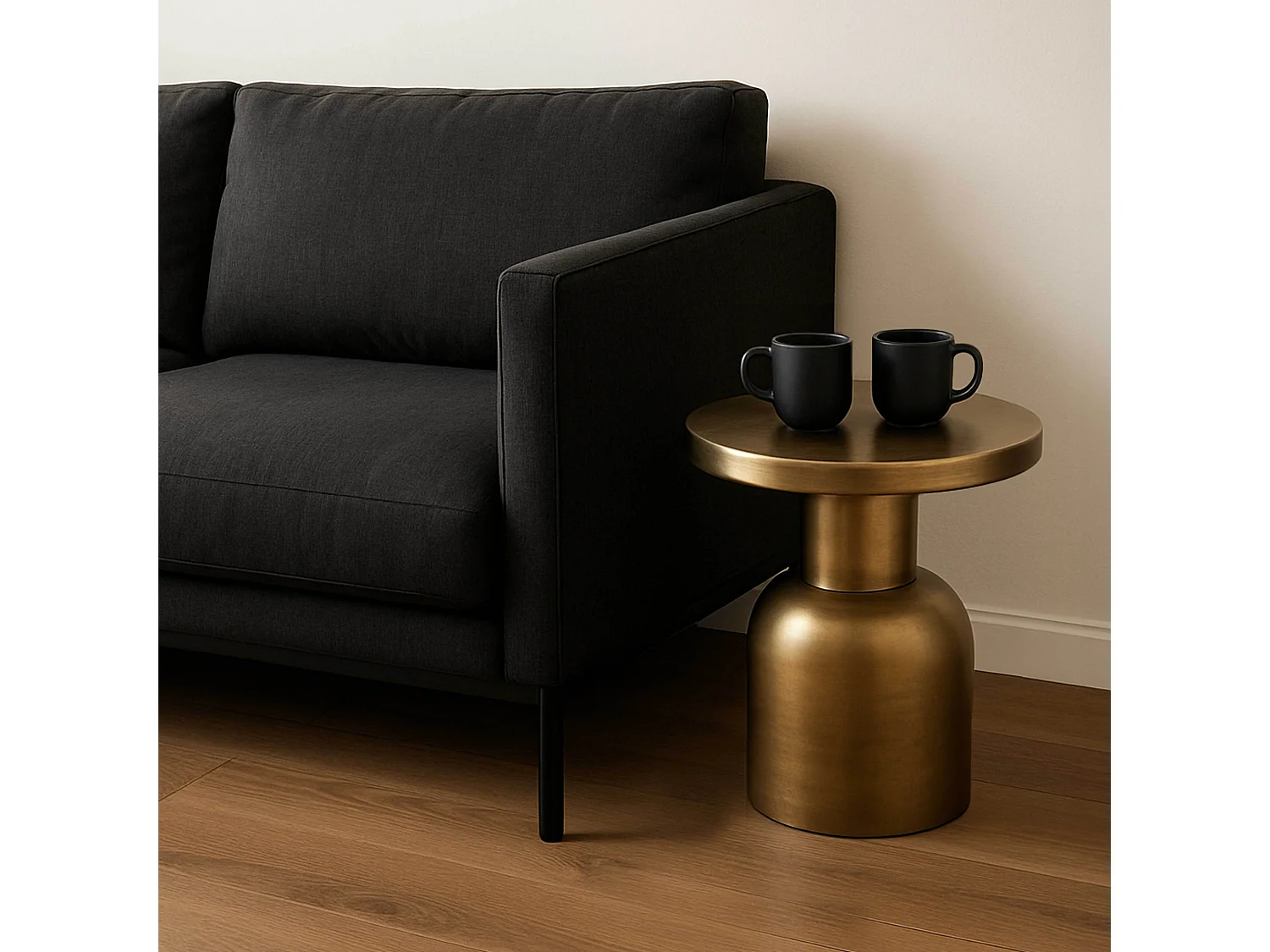 Table basse bout de canapé 40 cm or