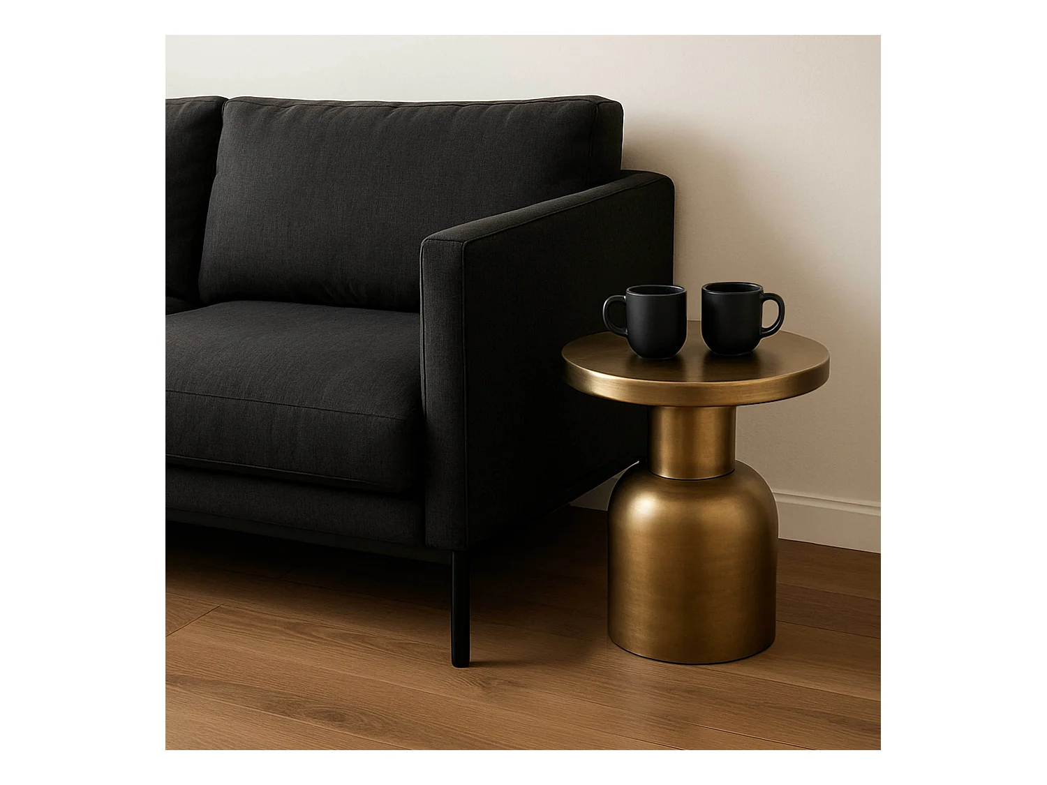 Table basse bout de canapé 40 cm or