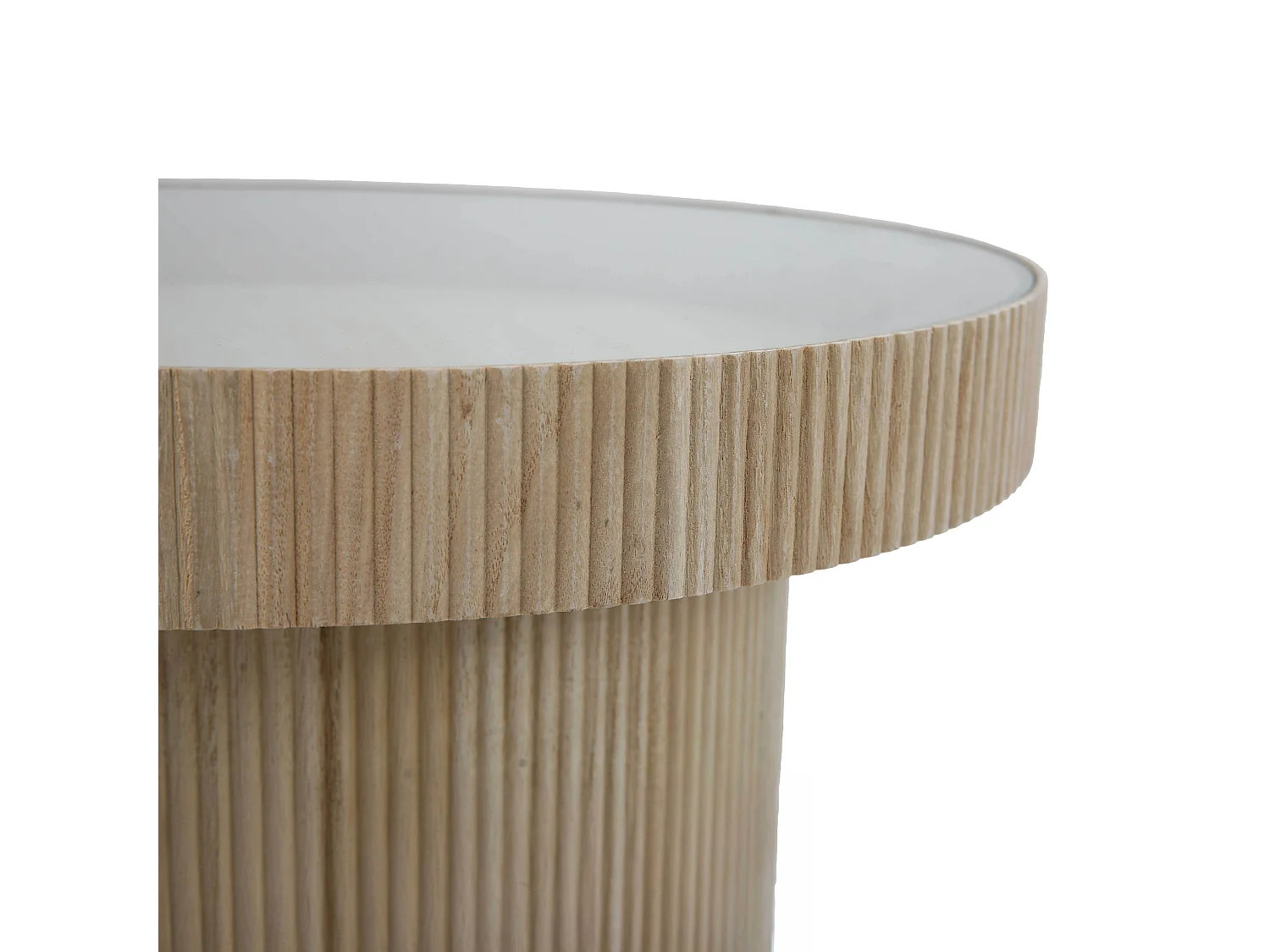 Table basse en MDF, bois et verre trempé