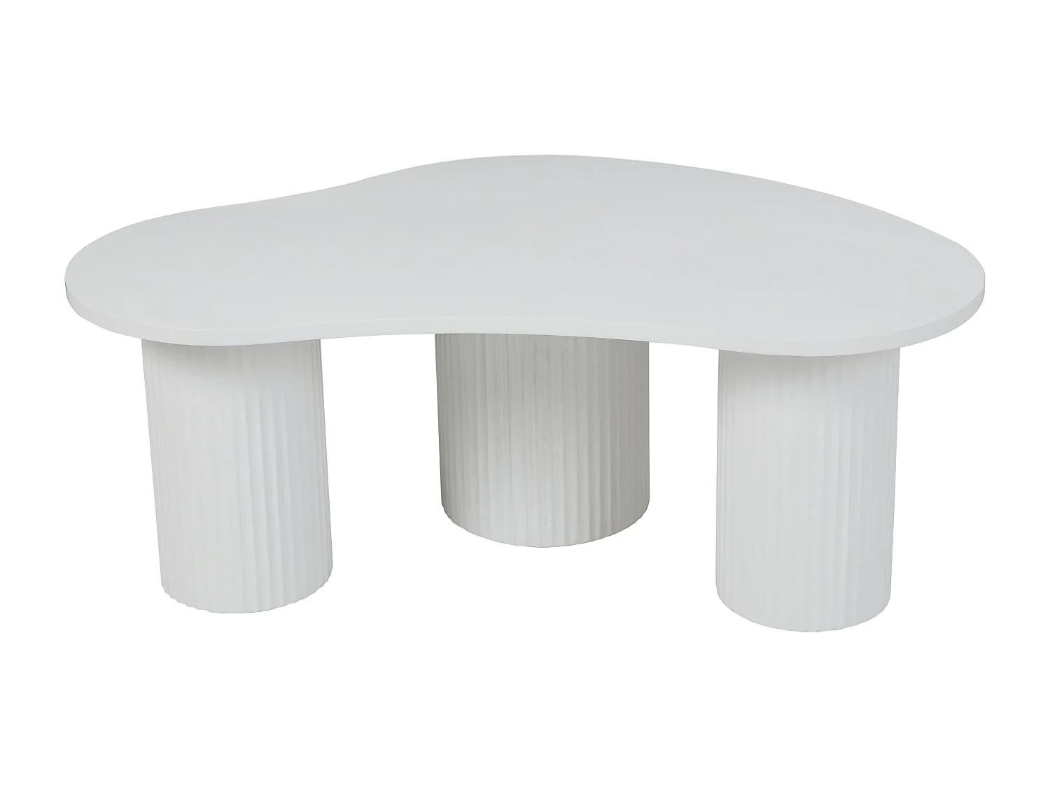 Table basse en MDF décor mélaminé blanc