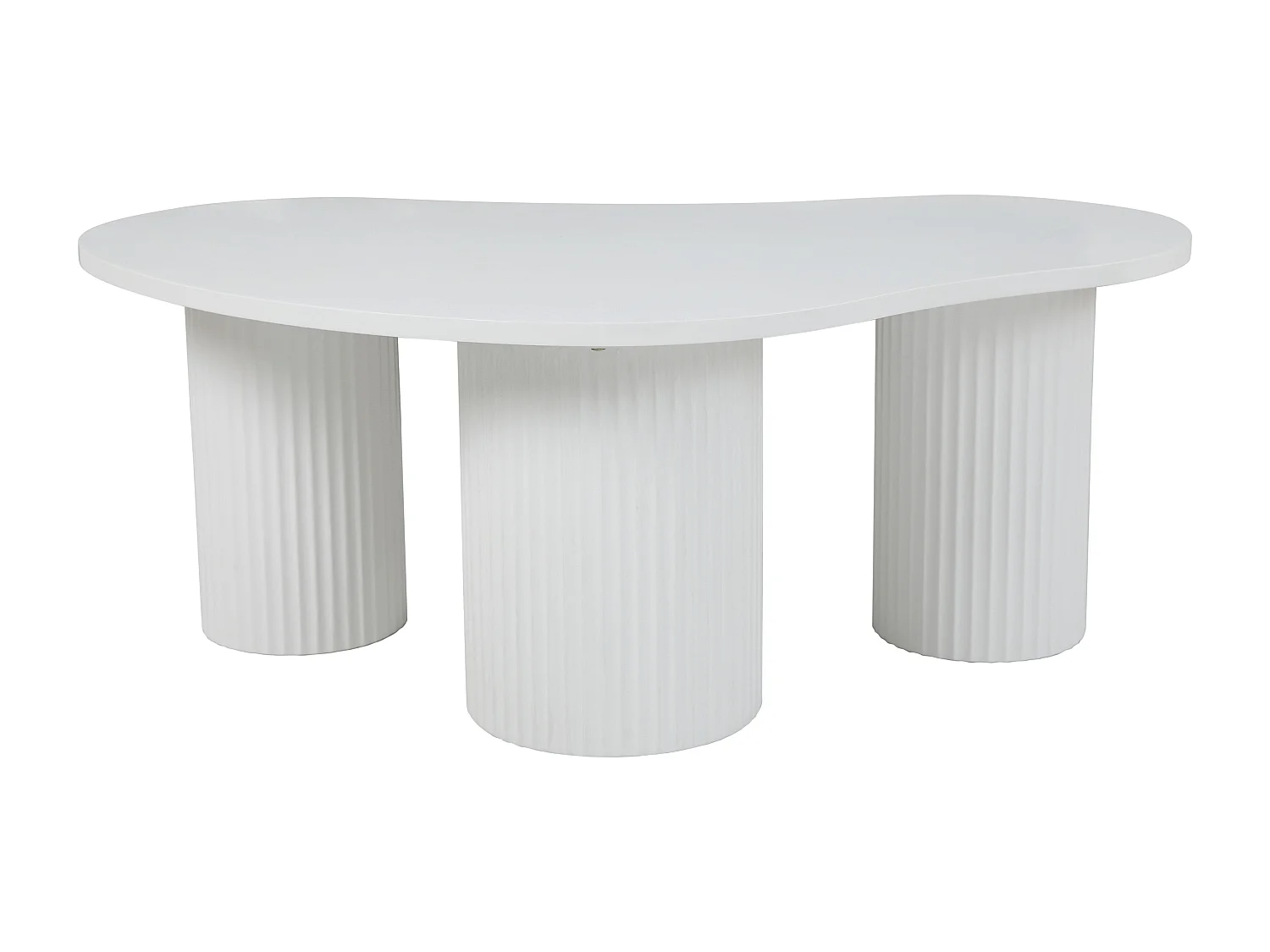 Table basse en MDF décor mélaminé blanc