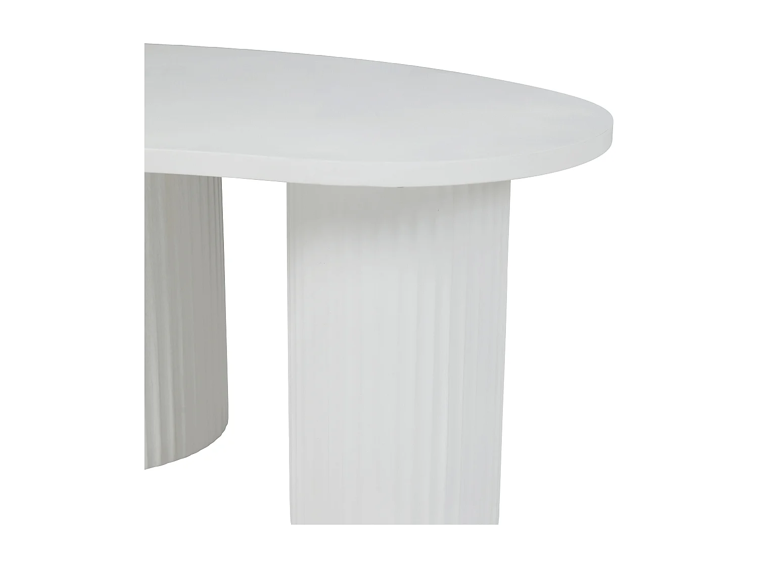 Table basse en MDF décor mélaminé blanc