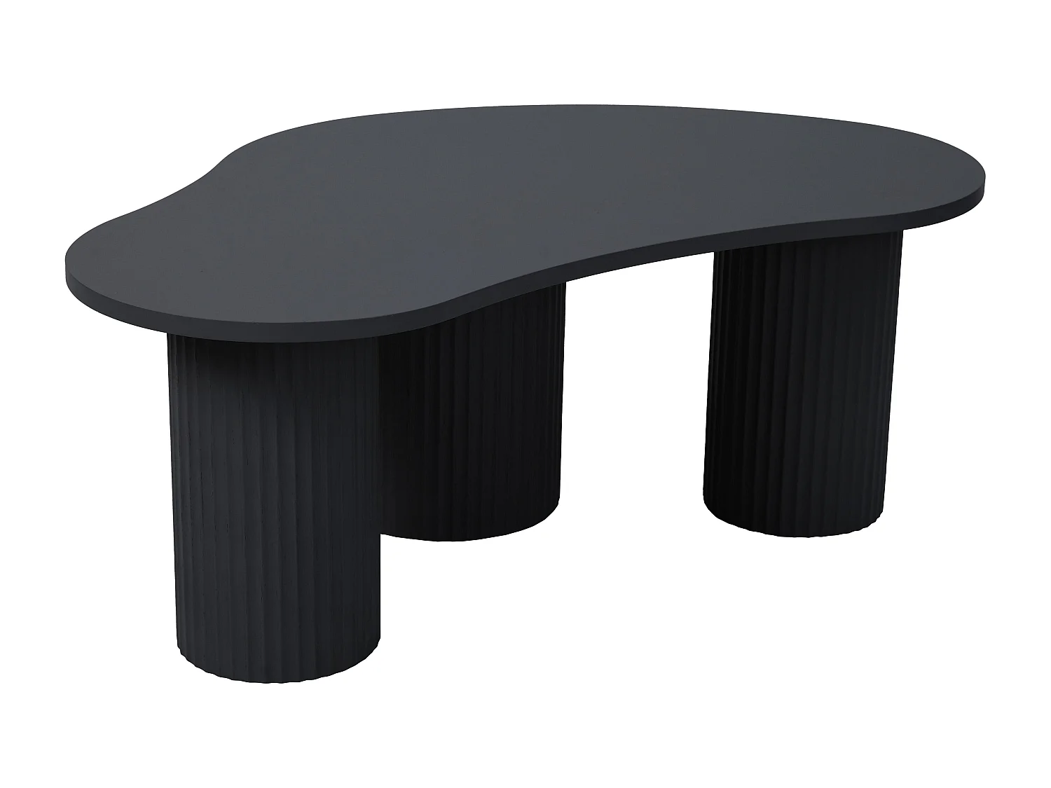 Table basse en MDF décor mélaminé noir