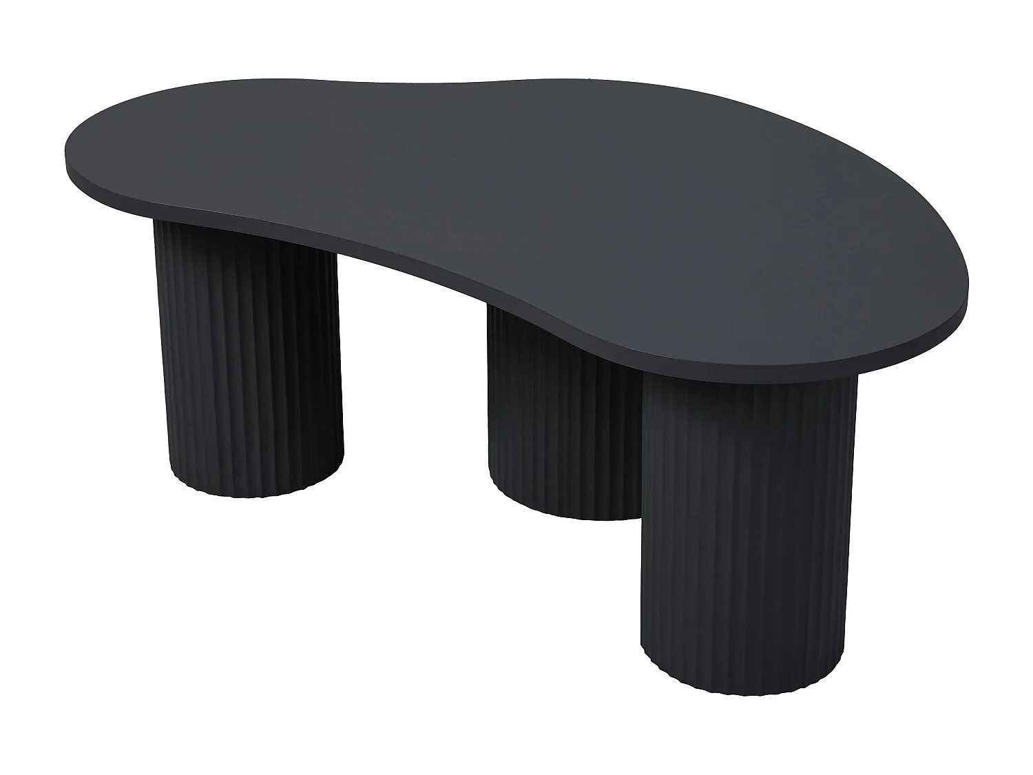 Table basse en MDF décor mélaminé noir